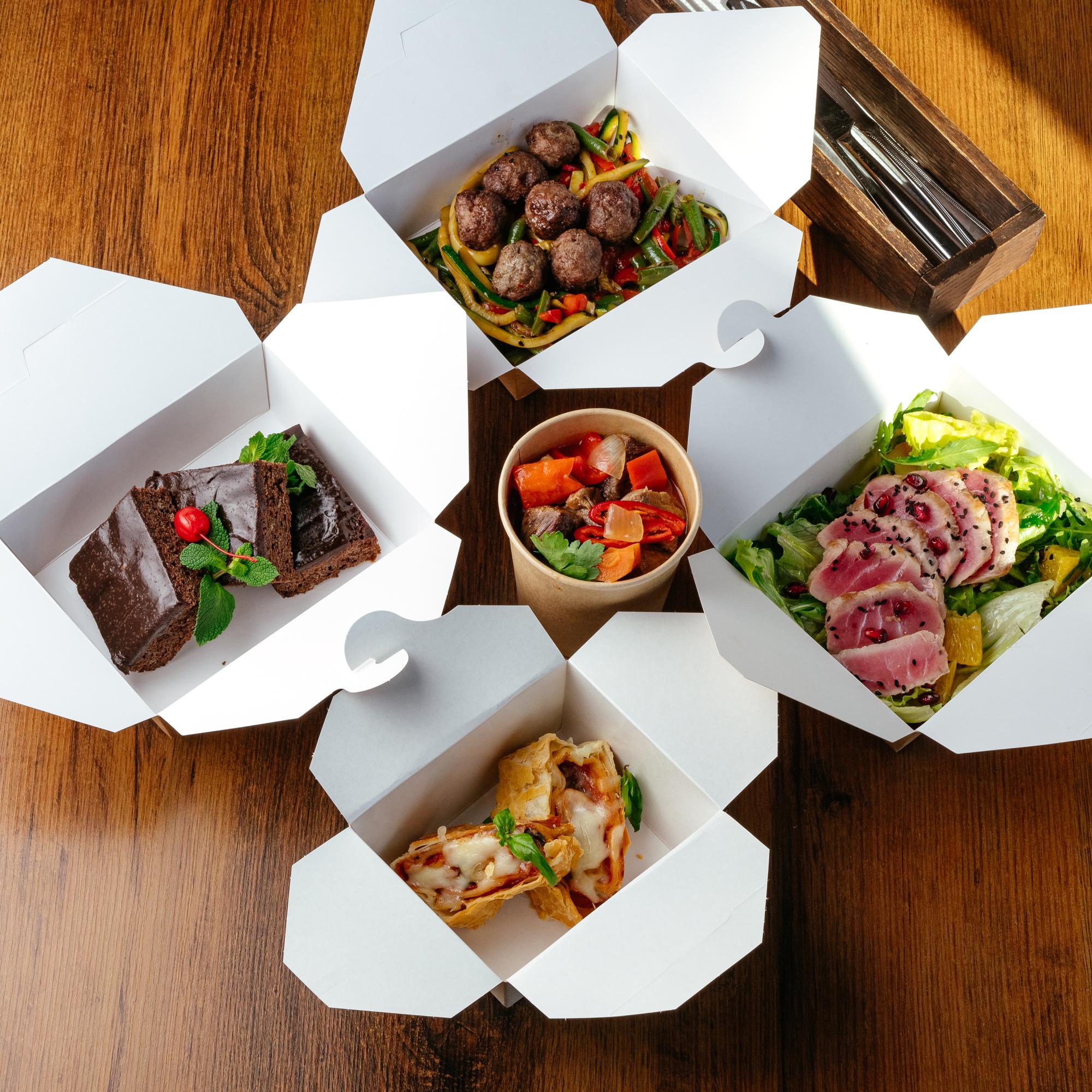 Subscription boxes on modern counter