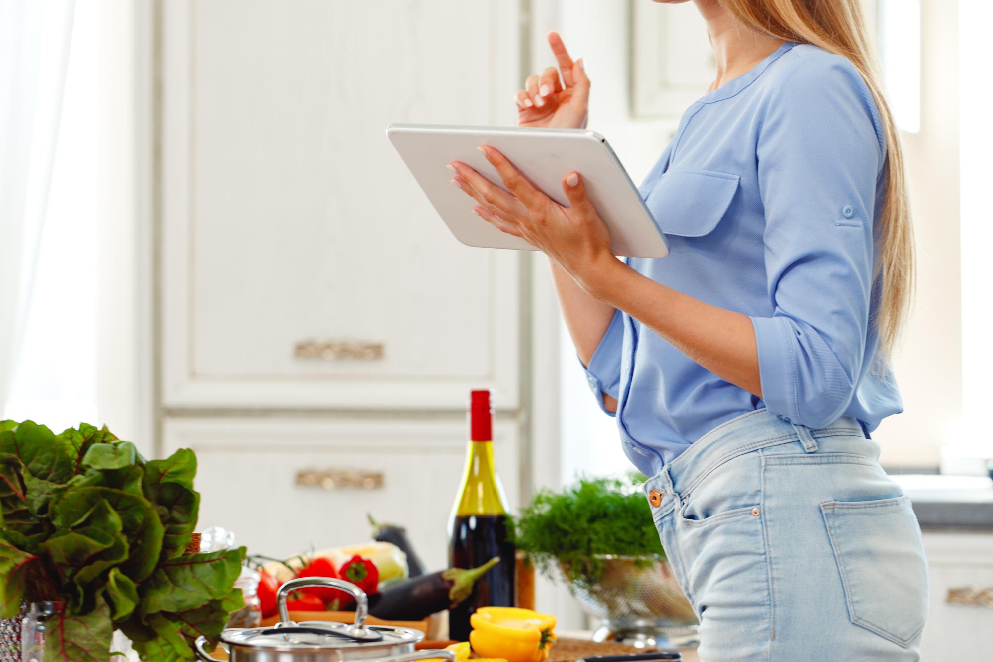 Quality control checklist on digital tablet